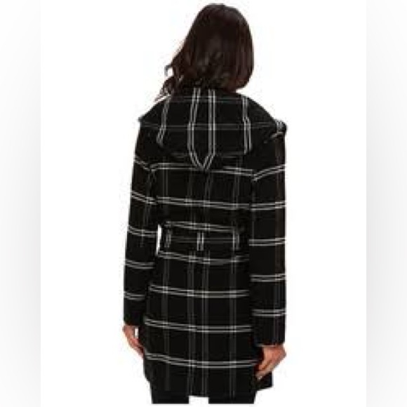 Ralph Lauren Windowpane Plaid Wool Wrap Coat sz 10 - Picture 10 of 10